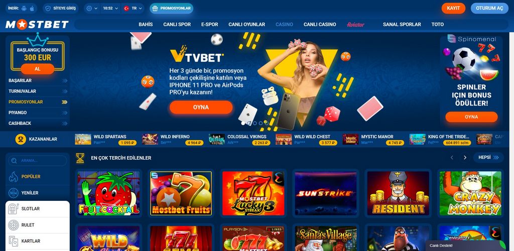Бонусные предложения и коды скидок Mostbet